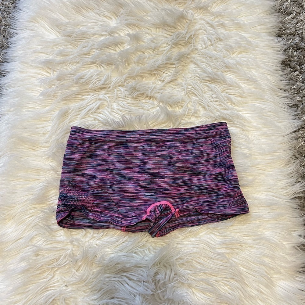 Girls' Pink/Purple Heather Athletic Shorts